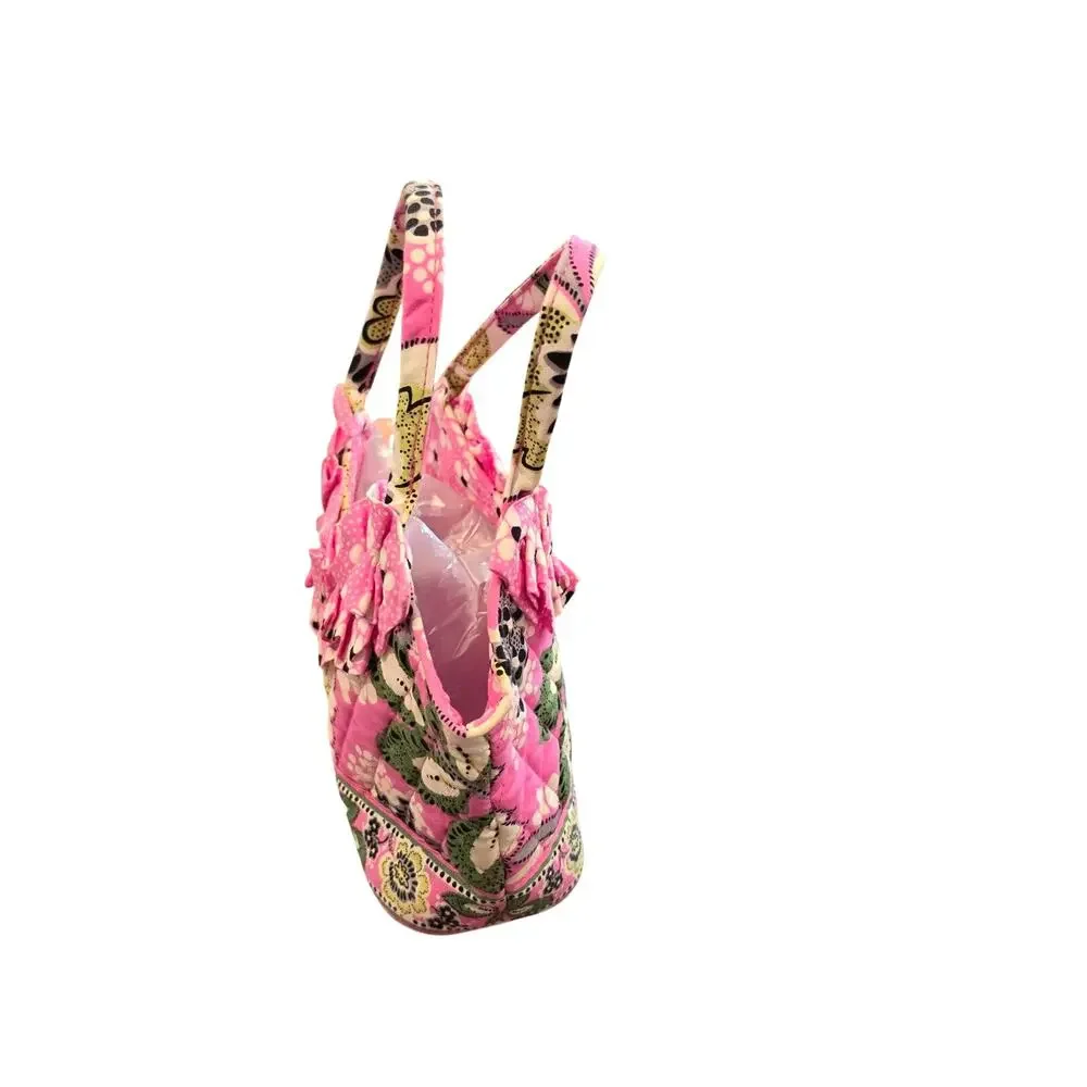 Vera Bradley Priscilla Pink Floral Pattern Mini Handbag 9x7x3